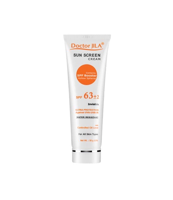 کرم ضد آفتاب بی‌رنگ Spf63 دکتر ژیلا  حجم 50 میلی لیتر